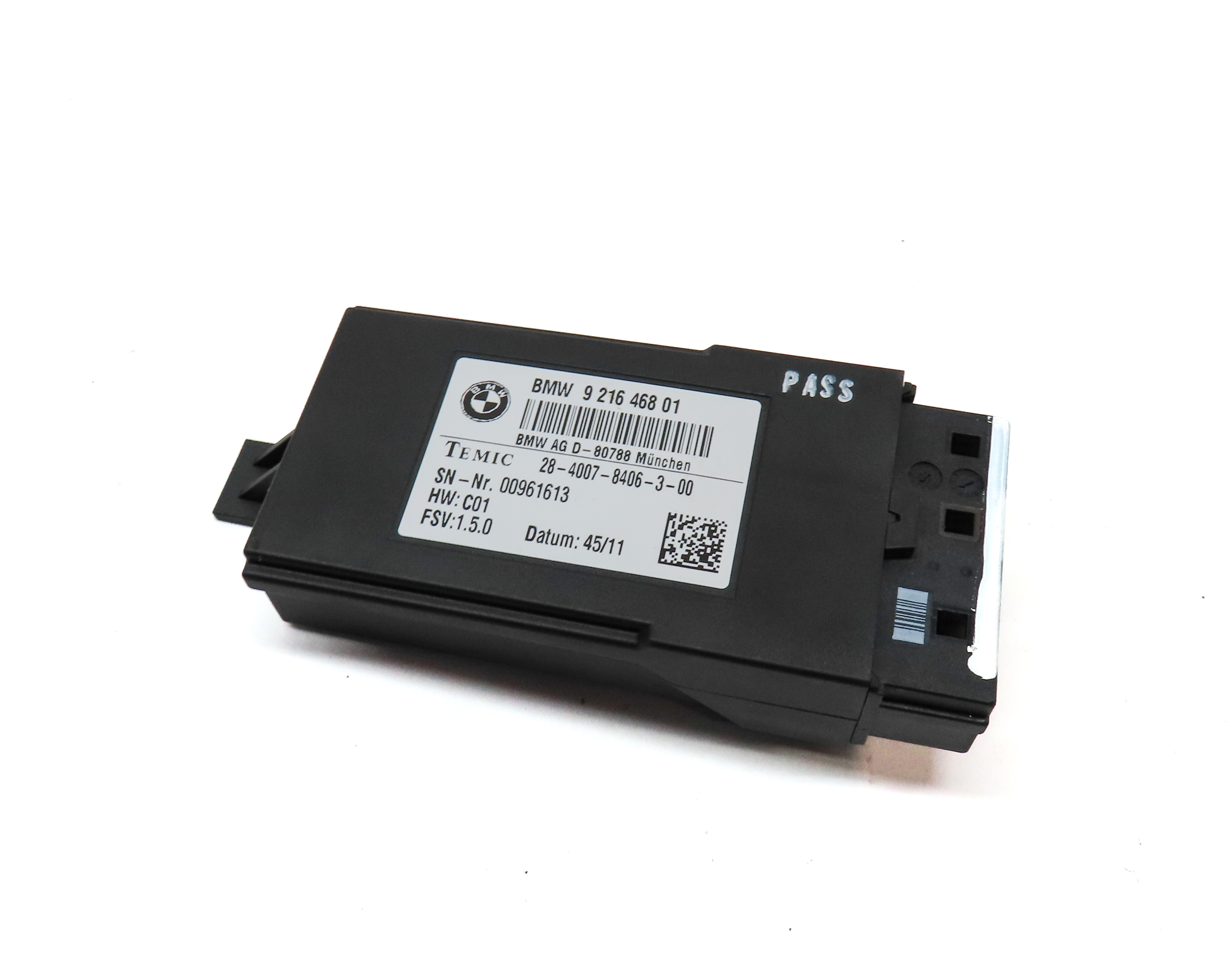 10-19 328i 330i 335i 530i 535i 550i 740i 750i FRONT RIGHT HEATED SEAT MODULE — exact item pictured